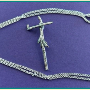 Brothertown Large Calumet Cross with 22-inch Chain (Sterling Silver)
